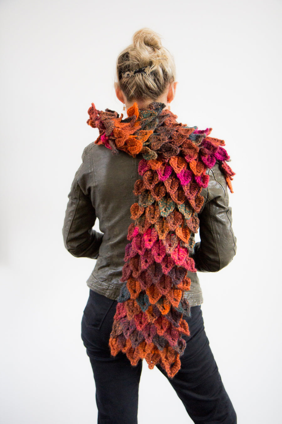 Autumn Leaves Handknitted Scarf