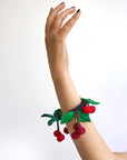 Cherry Season Deluxe Crocheted Bracelet